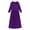 Purple, variant on ANINEO Toddler Girl Long Sleeve Neck Soild Loose Casual Daily Wear Long Maxi Princess Dress