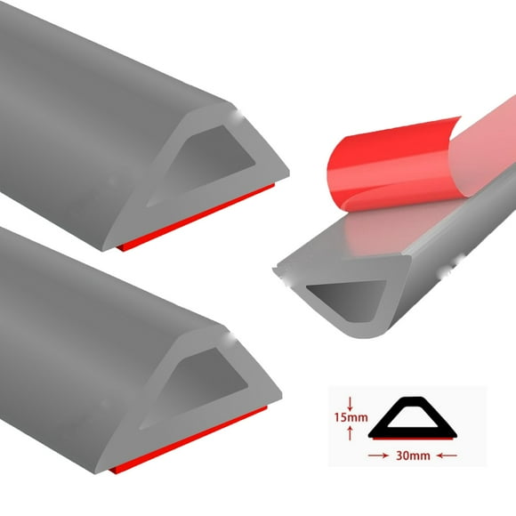 2-Pack 1 Meter Triangular Shower Water Dam Barrier Strip for Leakage Prevention and Wheelchair Accessible Design