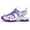 Purple, variant on Cyiecw Girls Sport Sandals Kids Summer Closed-Toe Beach Sandals Outdoor Non-slip Water Sandals