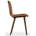 thumbnail image 4 of Safavieh Tazmyn Wood and Leather Dining Chair in Brown / Walnut, 4 of 13