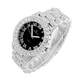 thumbnail image 3 of Mens Silver Big Rocks with Roman Numerals Fully Iced Out Spring Summer Colorful Dial Watch, 3 of 3