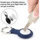 thumbnail image 3 of 4 Pack IPX8 Waterproof AirTag Keychain，with Soft Silicone Holder Case Key Ring，Lightweight, Anti-Scratch, Easy Installation, Full-Body Shockproof Air Tag Holder for Luggage,Keys, Dog Collar etc., 3 of 5