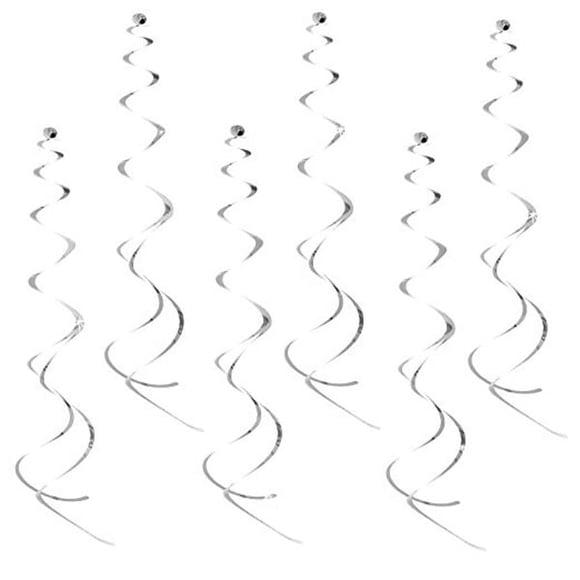 BESTYASH 6Ud Decoraciones Colgantes Espirales Plateadas Para Fiesta Con Duradero Y Fácil De Colgar