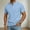 Light Blue, variant on Cotton Linen Mens Shirts Solid Short Sleeve Henley Summer Shirts Button Pullover with Pocket Relaxed Fit Yellow Tops
