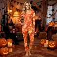 thumbnail image 2 of Halloween Family Matching Pajamas Sets, Halloween Ghost Family Loungewear Spooky Sleepwear Indoor, Home Relaxing Casual Daily Wear Pjs for Seasonal Halloween Holiday Party for Family, 2 of 7