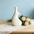 thumbnail image 6 of Ouuluon Flower Vase, Simple Multi-Scene Decorative Vases, 9X8in White Modern Vase for Flowers Living Room Bedroom Valentine Wedding Table, 6 of 7