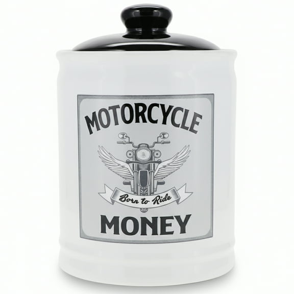 Cottage Creek Motorcycle Ceramic Piggy Bank