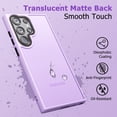 thumbnail image 4 of for Samsung Galaxy S23 Ultra Case, Matte Translucent Frosted Thin Slim Hard Back & Hybrid TPU Bumper, Military Grade Shockproof Protective Cover for Men Women [Anti Fingerprint], Light Purple, 4 of 7