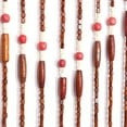 thumbnail image 6 of Wooden Beaded Door Curtain 31 Lines – 35.4" x 86.6" Bamboo Bead String Curtain for Doorway Closet Window, Handmade Boho Room Divider with Plum Blossom Pattern, Brown, Home Decor for Bedroom Kitchen, 6 of 20