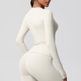 thumbnail image 5 of Cxenplz Womens Long Sleeves Shirt Basic Crew Neck Slim Fit Tees Casual Y2k Going Out Outfits Tight Fitted Clothes, 5 of 9