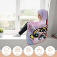 thumbnail image 6 of The Powerpuff Girls Wearable Blanket Cloak Arctic Velvet Hooded Blanket Soft Fuzzy Hoodie Blanket Cape for Adults Kids 40"x50", 6 of 8