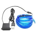 thumbnail image 3 of 5M Car Interior Dash Decor USB Wire String Strip Blue Ambient Cold Lights Set, 3 of 5