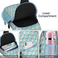 thumbnail image 4 of Sling Backpack,Light Blue Christmas Santa Pattern Sling Bag with Water Bottle Holder,Waterproof Sling Bag for Men/Women with Headphone Jack for Hiking,Travel, 4 of 6