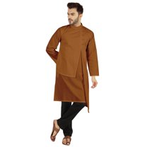 Atasi Indian Designer Kurta For Mens Party Wear Solid Color Ethnic Long Shirt