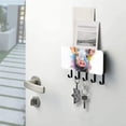 thumbnail image 5 of Pig Head Mail Holder Organizer Wall Mount with Shelf Key Holder Key Rack with 5 Key Hooks for Wall Decorative, 5 of 6