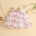 thumbnail image 3 of PENGXIANG Bébé Filles Robe d'Été en Tulle Broderie Florale Sans Manches Robe en Maille en Tulle Rouge 2-3 Ans, 3 of 8