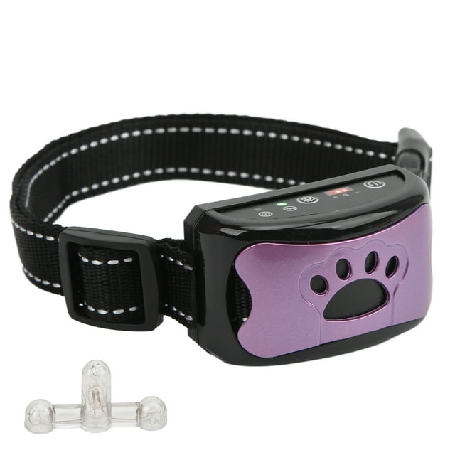 Dog Barking Collar, Puppy Training Collar USB Charging Intelligent Adjustable Sensitive For Large Dogs Sky Blue,Orange,Lemon Yellow,Pearly Purple