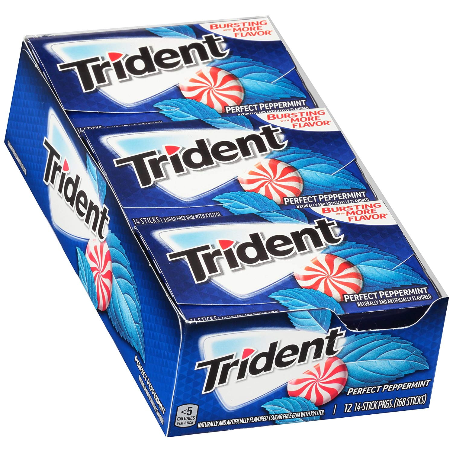 Peppermint Sugar Free Gum with Xylitol 12 Packs (168 Pieces Total