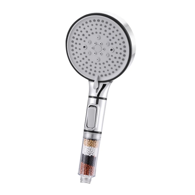 With Filtering Function Shower Head - High-Pressure Handheld Showerhead - Hard Water High Pressure 5 Spray Modes Handheld Shower Head for the Elderly, Children