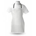 thumbnail image 4 of Abstract Apron, Repetitive Pattern of Monochrome Pointer Shapes in Vertical Direction, Unisex Kitchen Bib with Adjustable Neck for Cooking Gardening, Adult Size, White and Charcoal Grey, by Ambesonne, 4 of 4