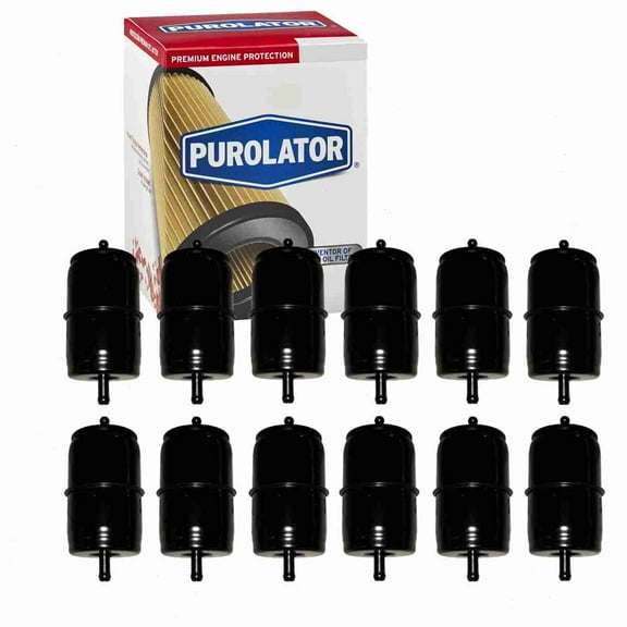 12 pc Purolator F59161 Fuel Filters for 043-0854 23486 25055419 33000076 33486 33486MP 3486 58051 86486 86486MP 89 33 000 076 8933 000 076 8933 000 76 95486 ALG-8001 BF890 CG3641 F-3641 F59161P F68