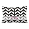 thumbnail image 1 of RYLABLUE Rectangl Throw Pillow Covers Monogram Customizable Stripes Nautical Anchor Black White Pillowcases Polyester 20 x 30 Inch With Hidden Zipper Home Sofa Cushion Decorative Pillowcase, 1 of 1