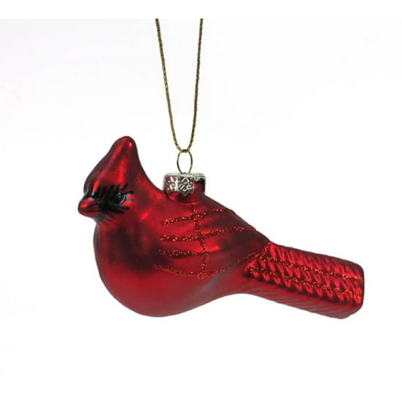 Gerson Company Hand Blown Glass Red Cardinal Bird Ornament Decoration 4 inch