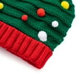 thumbnail image 5 of Xfvqtps Santa Hat for Mens and Womens Knitted Crochet Cute Pompom Christmas Tree Party Gifts Stretch Windproof Coldproof Warm Winter Christmas Hat Green, 5 of 5