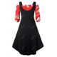 thumbnail image 2 of Más el tamaño del hombro de Navidad Vestido estampado y hebilla Set Top Rosegal vestidos vintage tallas grandes, 2 of 5