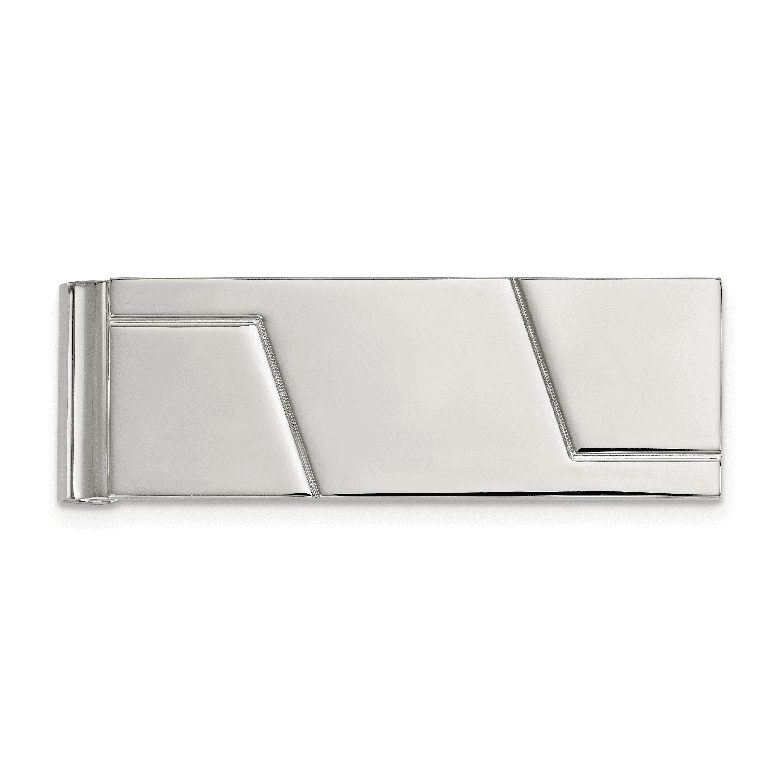 15.9mm x 52.9mm Jewel Tie Stainless Steel Polished Money Clip 
