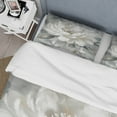 thumbnail image 4 of Designart "Peony Blooms In Motion White & Grey I" Floral Peony Bedding Covert Set - Peonies White Floral Bed Set With 2 Shams, 4 of 6