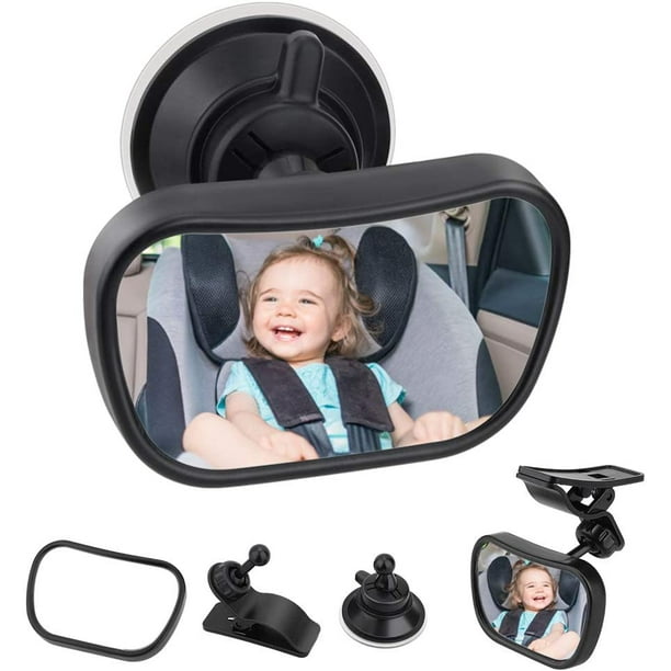 Miroir de Voiture de Bébé,Rotation à 360° Rétroviseur Voiture Bébé