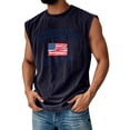 thumbnail image 2 of Men's Crew Neck Muscle Tee with Arched "America Est 1776" and Handwritten "250 Years" Graphic, Soft Cotton Blend for Daily Wear or Gym Sessions Black L, 2 of 4