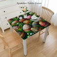 thumbnail image 2 of nygtbtfer Square Fitted Table Cloth Easte Grass Square Tablecloths with Elastic Edge Wipeable Non Slip Table Cover for Parties Party Outdoor Kitchen Holiday Table Pads White, 2 of 7