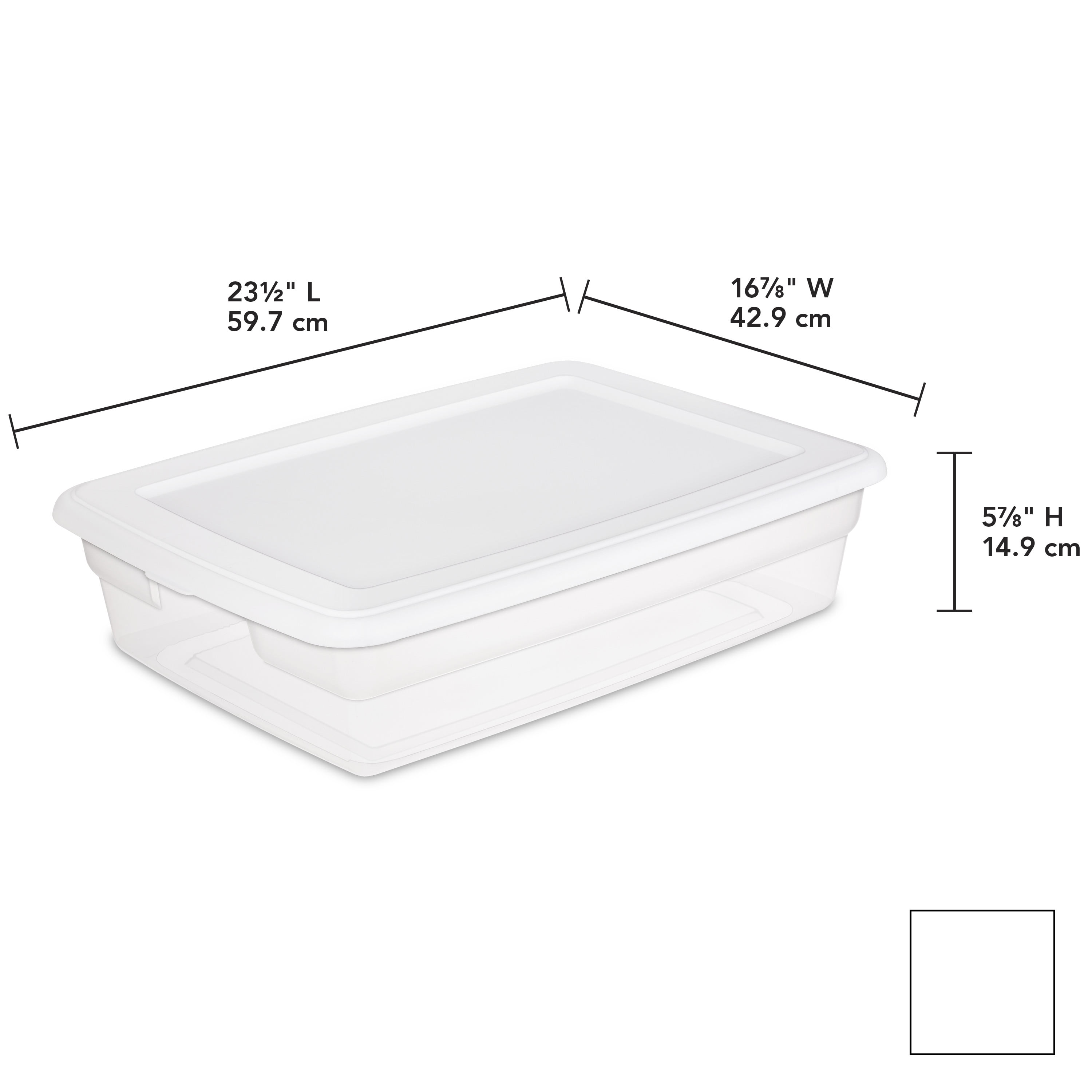Sterilite 1655 - 28 Qt. Storage Box White 16558010