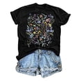 thumbnail image 3 of DHFJKG Graphic Tee For Women Short Sleeve T Shirt Floral Printed Round Neck Loose Fit Lightweight Summer Soft Tops, 3 of 3