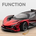thumbnail image 4 of 1:24 Apollo Project EVO Electroplated Sports Car Alloy Model Diecast Metal Sound And Light Pull Back Children's Toy Car Holiday, 4 of 6