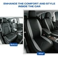 thumbnail image 6 of Skechers Sport Leather Car Seat Cover – Front Seat Premium Comfort, Breathable Design, Universal Fit for Cars, SUVs, and Trucks - Gray, 6 of 9