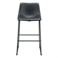 thumbnail image 3 of Smart Barstool Black Barstool, Transitional Style, Plush and durable faux leather fabric, Plywood, Indoor Bar, 3 of 5