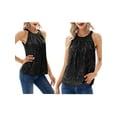 thumbnail image 3 of Franhais Women Fashion Tank Tops Sequins Loose Sleeveless Party Vests Summer Casual Shirts Streetwear, 3 of 4