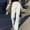 #White, variant on DPTALR Women's Solid Color High waisted Corduroy Loose Straight Leg Pants with Pockets,White,Size S