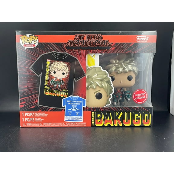 Funko POP! and Tee My Hero Academia Katsuki Bakugo [Metallic] with Size 2XL T-Shirt Collectors Box Exclusive