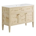 thumbnail image 3 of Modway Elysian 48" Single Sink Wood Bathroom Vanity in White/Burl Oatmeal, 3 of 17