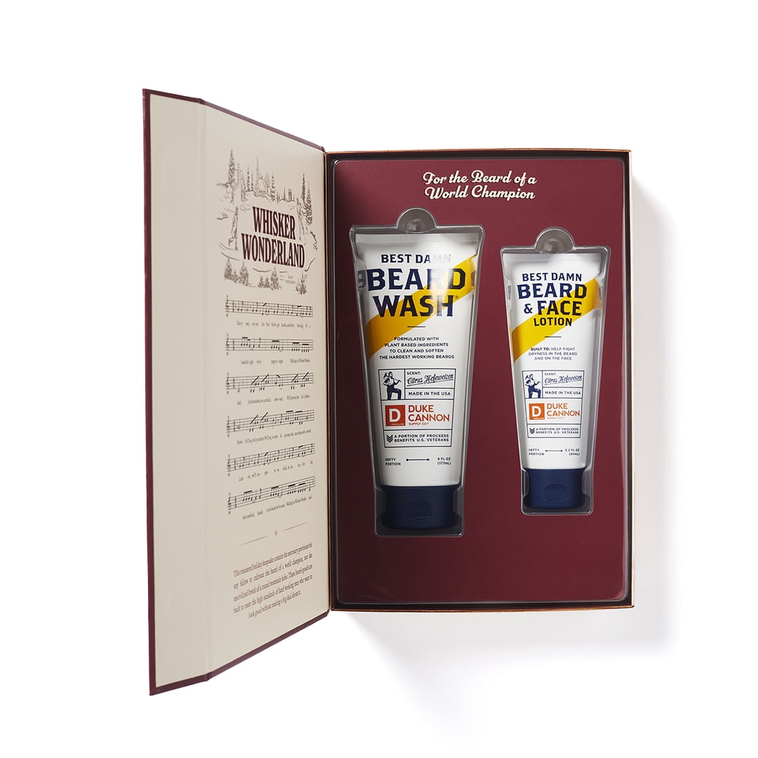 Duke Cannon Whisker Wonderland Holiday Gift Set, Beard Care Gift Set for Men, 2 Pieces