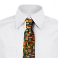 thumbnail image 3 of Men's Tie, Rectangles, 3.7", Multicolor, by Ambesonne, 3 of 4