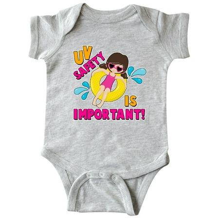 

Inktastic UV Safety is Important with Girl in Inner Tube Gift Baby Girl Bodysuit