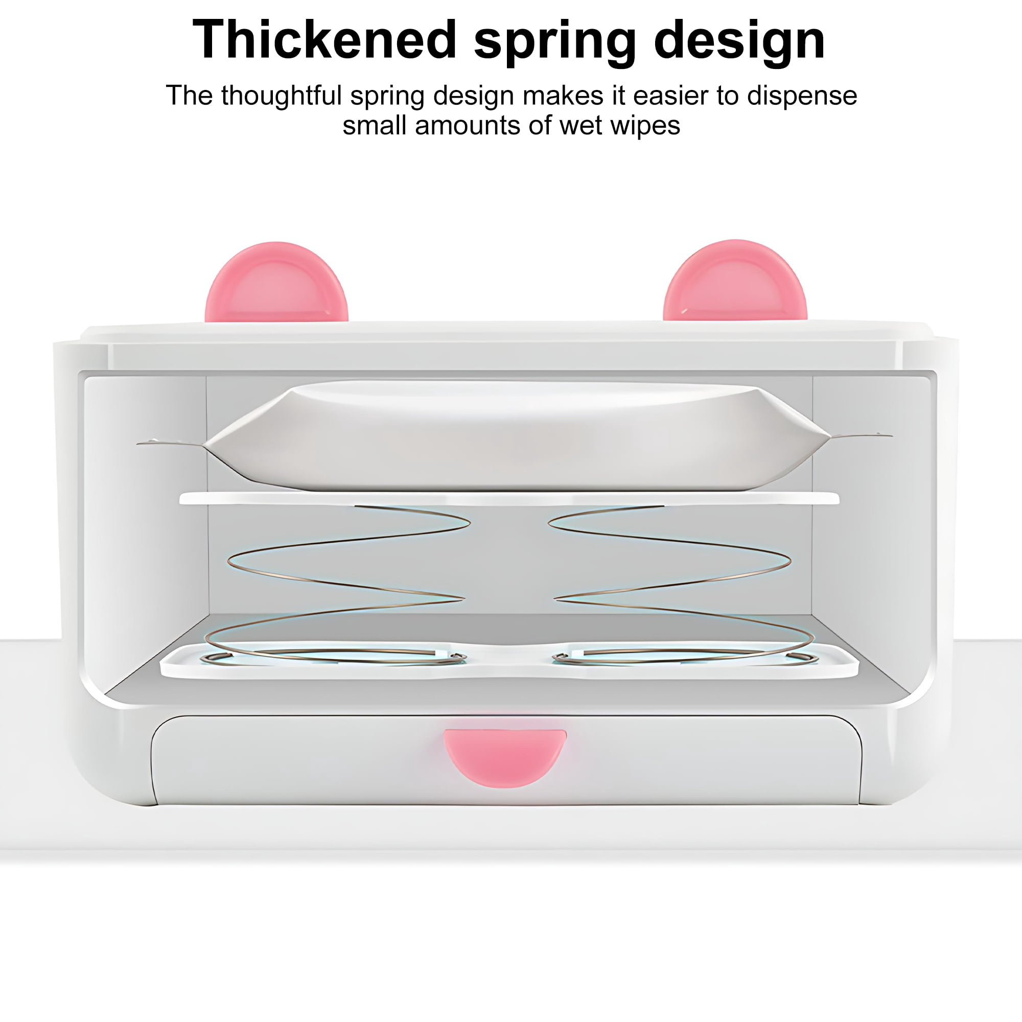 INSMART Baby Wipe Warmer, Baby Wipe Dispenser Box with Spring Design, 4 Modes Temperature, Dual Heating Chambers for Diaper, Facial Mask