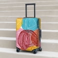 thumbnail image 6 of Hirioo Colorful Wool Balls for Elasticity Suitcase Cover (No luggage Included) Durable Luggage Protector Fits 18-32 Inch Luggage-Large, 6 of 7