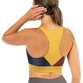 thumbnail image 3 of Kadi Women's Racerback Color Block Bra, Warm Olive/Black Cherry/Deep Navy, Medium, 3 of 4
