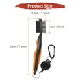thumbnail image 3 of Cepillo de limpieza para palos de golf Uxcell [1PCS] - Limpiador de ranuras de palos de dos lados con línea de extensión retráctil para cuñas - [Naranja-7.5IN], 3 of 7
